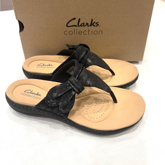 Clarks Shoes - CLARKS LAURIEANN RAE WOMEN SLIPPERS COLOR BLACK NOIR